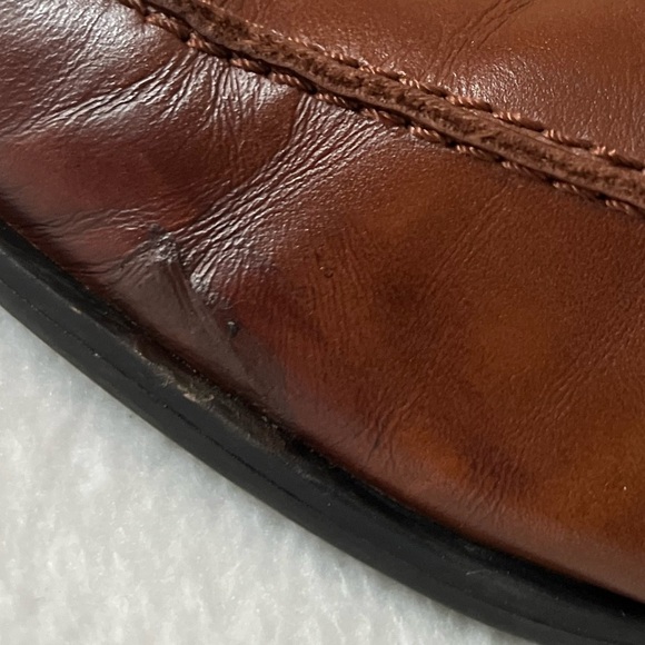 Steve Madden Size 10 1/2 Brown Leather Slip On Mens Shoes - Picture 10 of 16